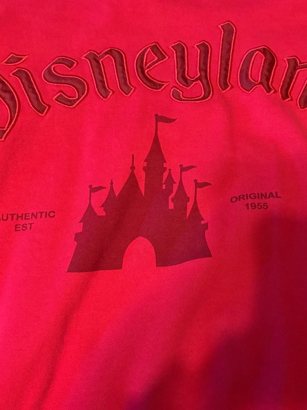 Disney Red Kids Sweatshirt with Castle Graphic